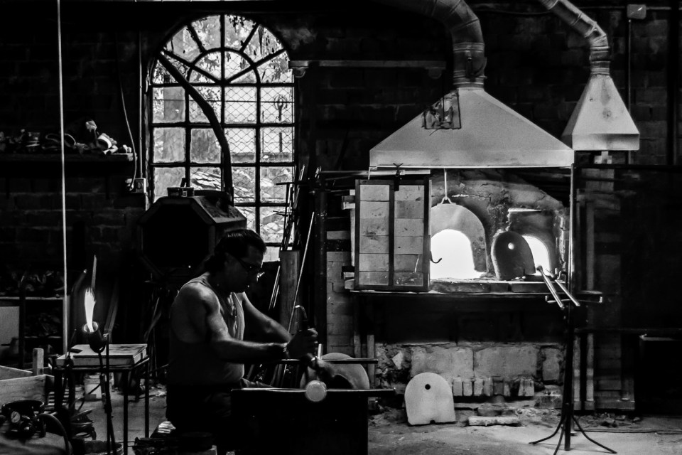 Murano glass worker
