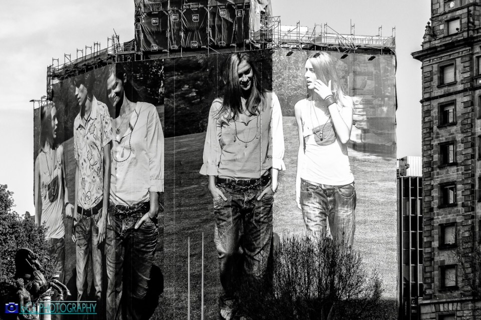 Enveloped: by a huge photo