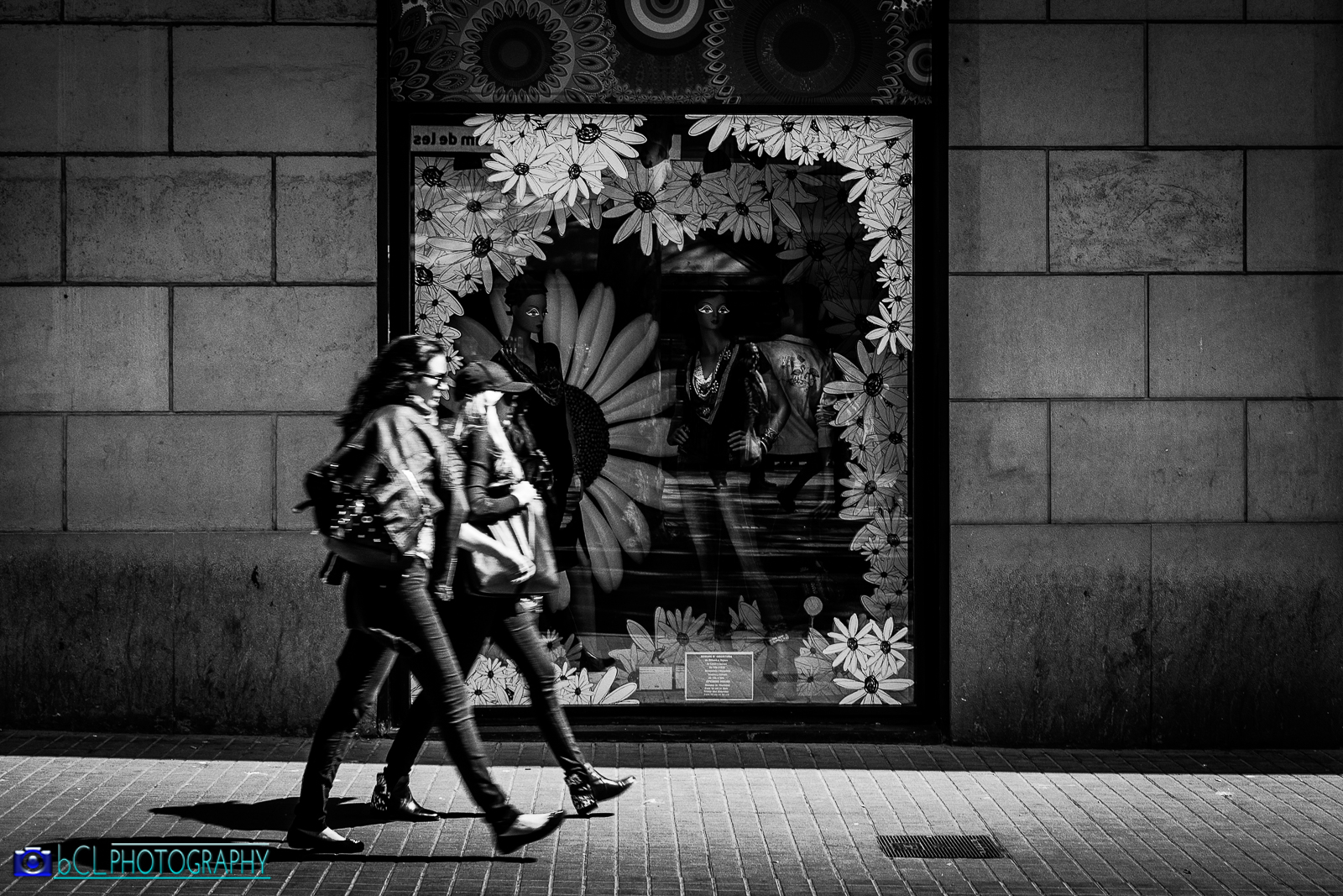 Walking down the street