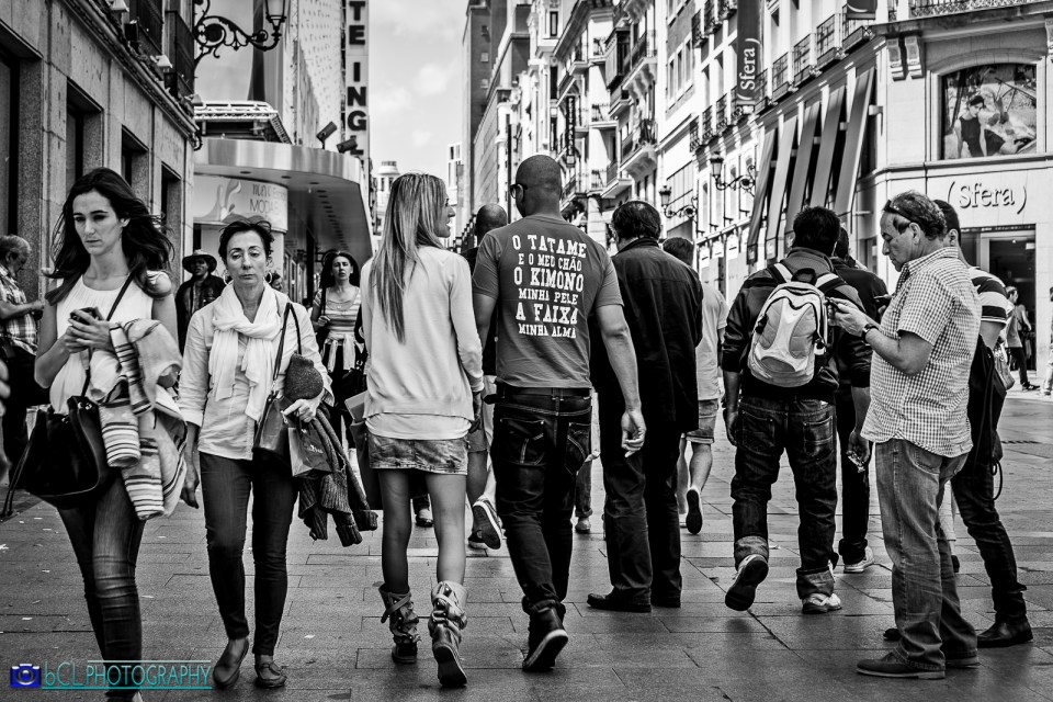 Walking down the street